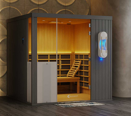 HaloSauna™ PRO - wheelchair-accessible, ramp included