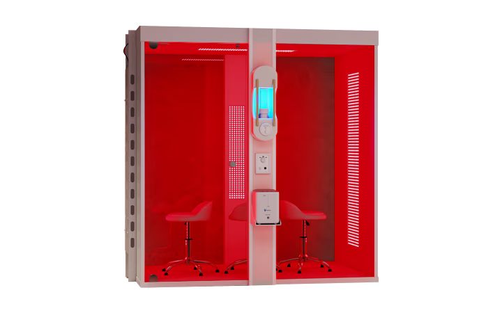 HaloRed salt and red light booth